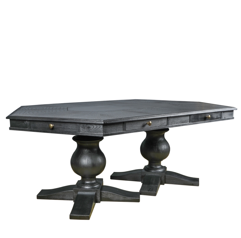 میز ناهار خوری کشو دار 6 ضلعی 8 نفره