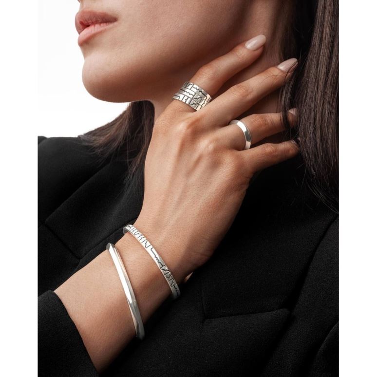 دستبند خرد نقره سایز M