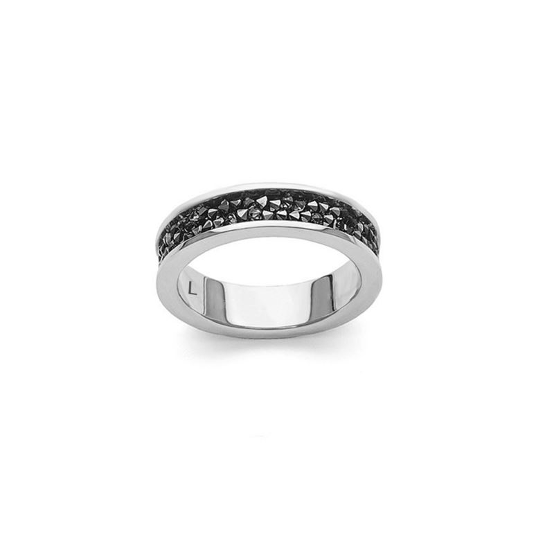 انگشتر دال کریستالی نقره با راکس دودی سایز L