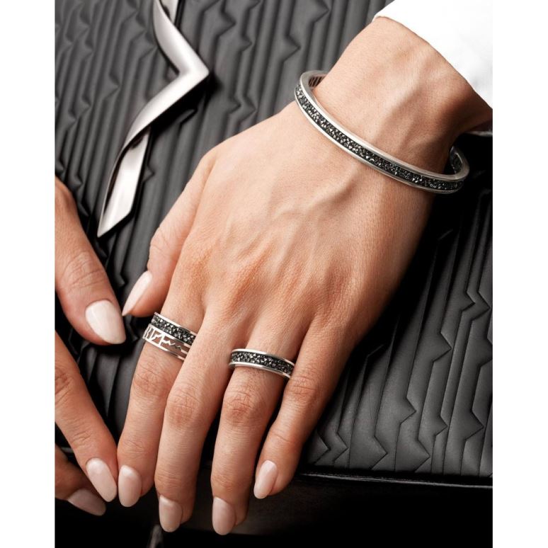 انگشتر پترن نقش دال نقره با راکس سایز S